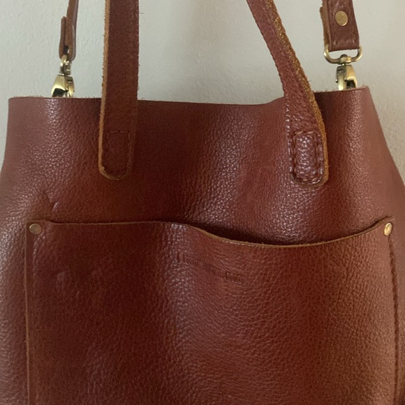 Portland leather goods ALMOST PERFECT' MEDIUM CROSSBODY TOTE cognac - Picture 13 of 16